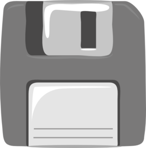 Blank Gray Floppy Disk Clip Art